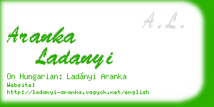 aranka ladanyi business card