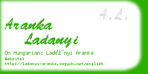 aranka ladanyi business card